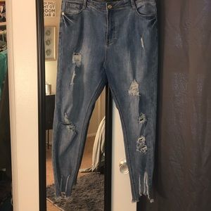 Sinner Missguided Ripped High Waisted Jeans